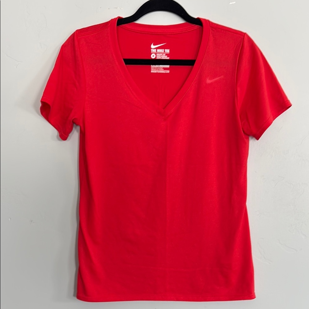 Nike Women's Red V-Neck Top